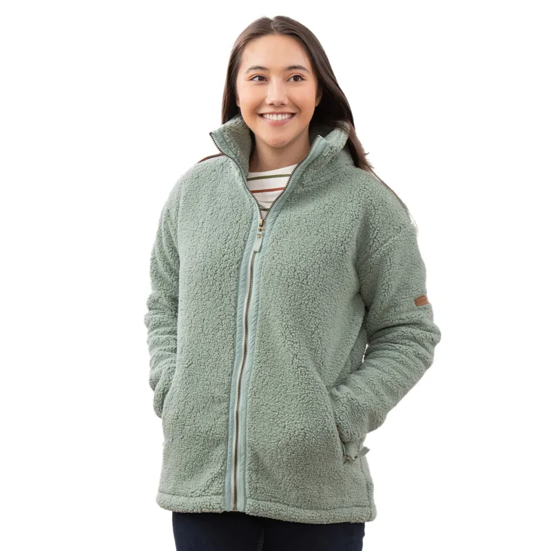 Lighthouse Cobh Womens Full Zip Bonded Fleece - Sage