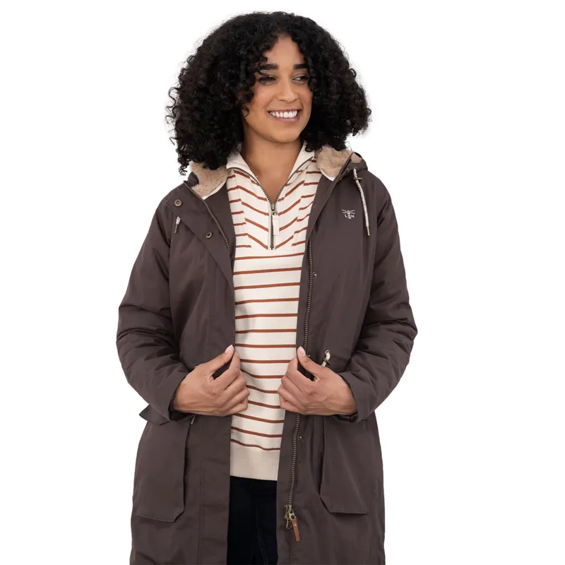 Lighthouse Isobel Womens Waterproof Long Coat - Cocoa-8