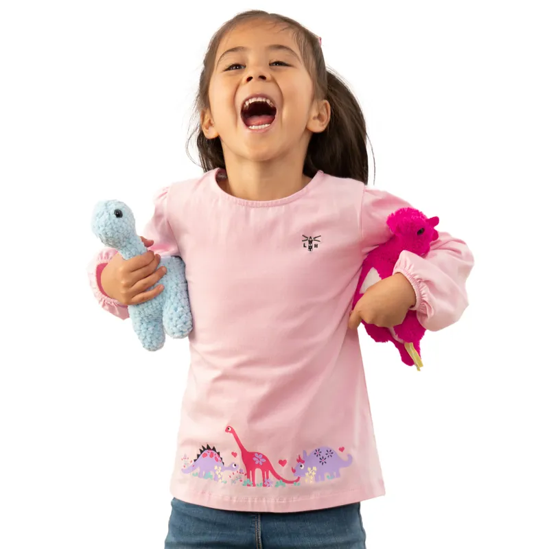 Lighthouse Lottie Junior Cotton Tunic Jersey - Dino Dance Print-2
