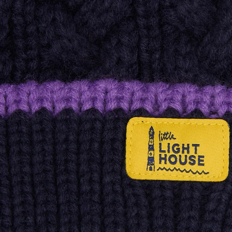 Lighthouse Bobbie Junior Bobble Hat - Purple Tractor-1