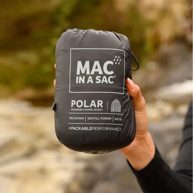 Mac In A Sac Reversible Polar Ladies Down Jacket - Black/Grey - UK8-3