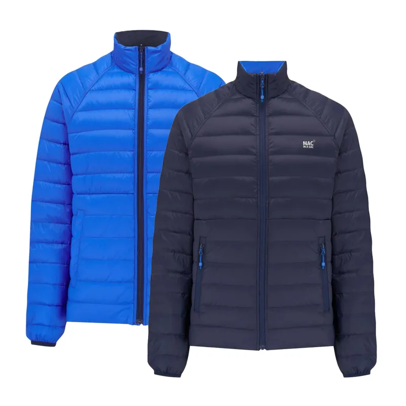 Mac In A Sac Reversible Polar Mens Down Jacket - Navy/Saxe Blue