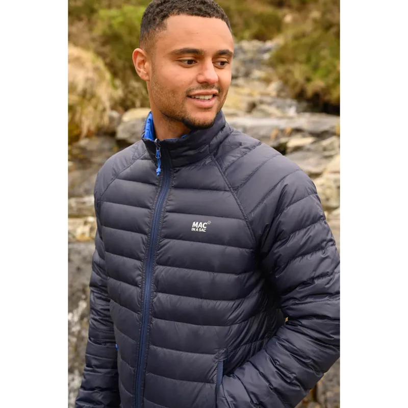 Mac In A Sac Reversible Polar Mens Down Jacket - Navy/Saxe Blue-4