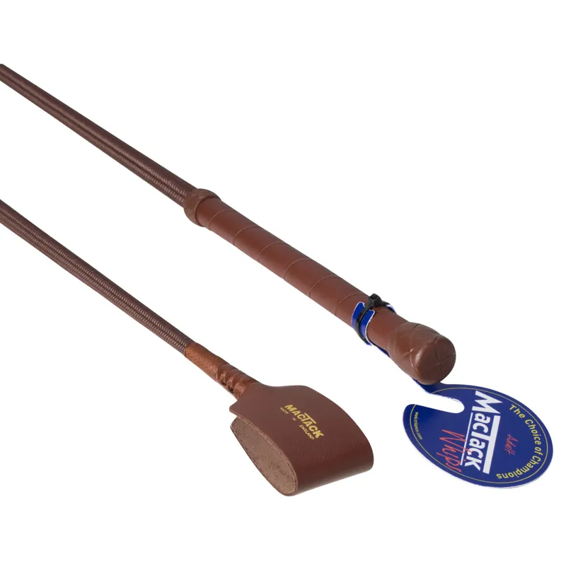 Mactack Square End Riding Whip - Brown