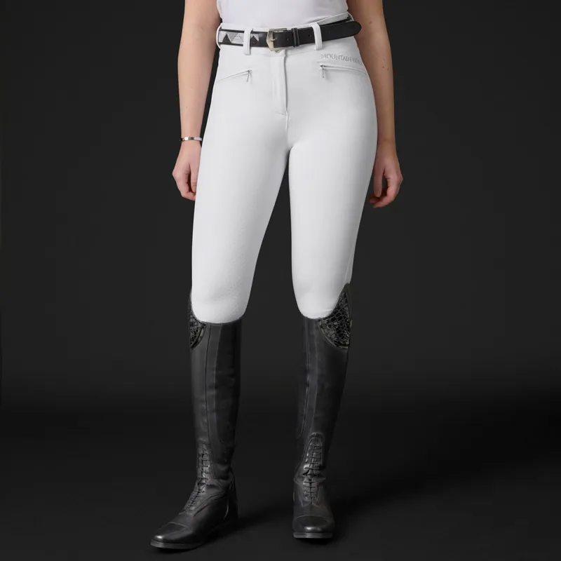 Mountain Horse Diana Full Grip Womens Competition Breeches - White-1
