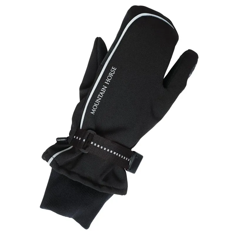 Mountain Horse Triplex Adults Riding Gloves - Black