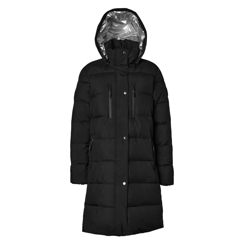 Mountain Horse Irma Junior Girls Long Quilted Jacket - Black
