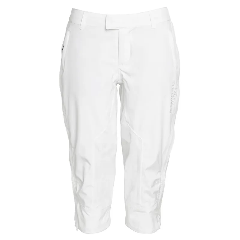 Mountain Horse Cover Tech Ladies Short Waterproof Trousers - White