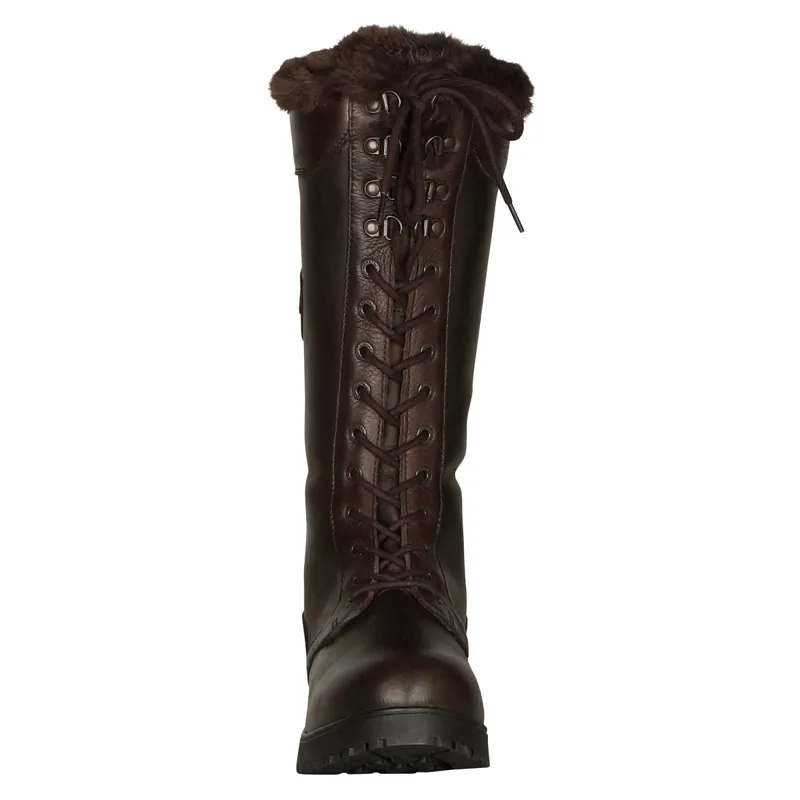 Moretta Nola Womens Laced Country Boots - Brown-1