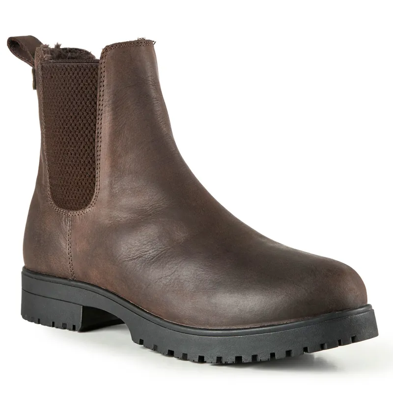Moretta Verona Ladies Faux Fur Lined Dealer Boots - Brown