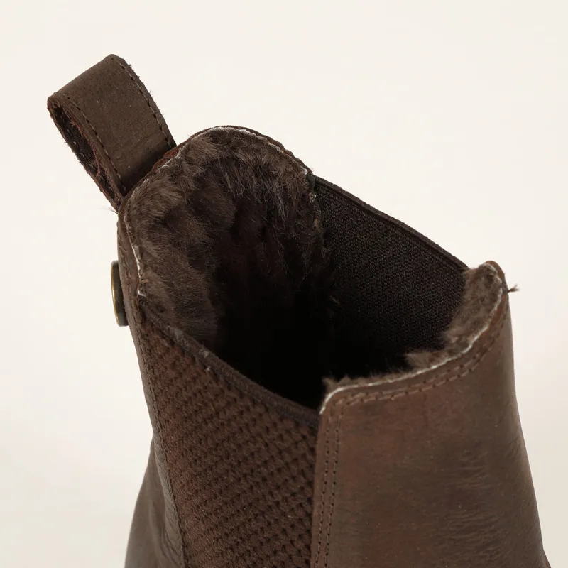 Moretta Verona Ladies Faux Fur Lined Dealer Boots - Brown-1