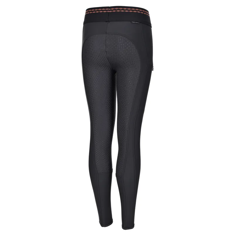 Pikeur Ida Athleisure Grip Full Seat Junior Riding Tights - Dark Shadow-1