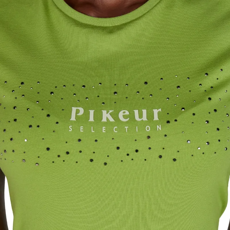 Pikeur Selection 1247 Cotton Womens T-Shirt - Leaf Green-2