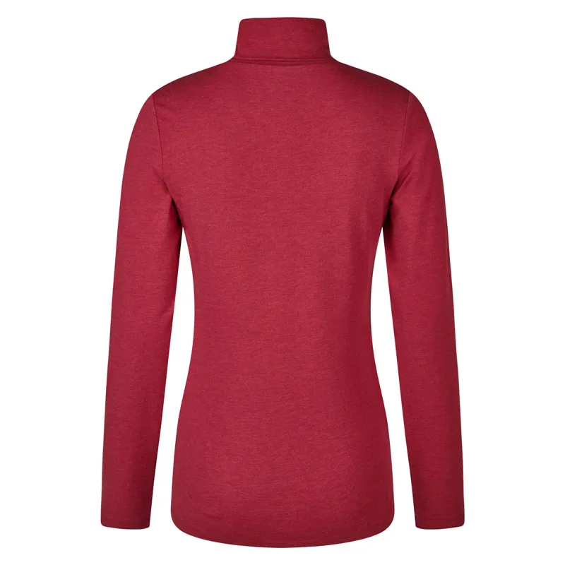 Pikeur Sports 6300 Ladies Roll Neck Top - Rumba Red-1