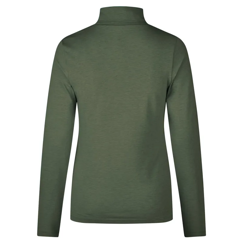 Pikeur Sports 6300 Ladies Roll Neck Top - Ivy Green-1
