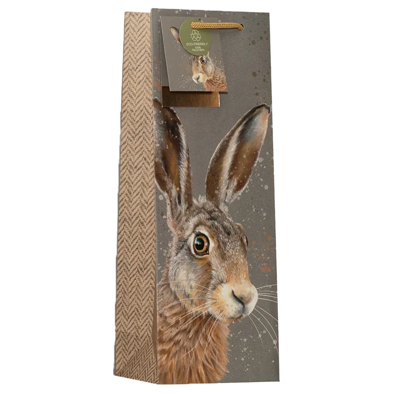 Platinum Bottle Gift Bag - Wild Hare