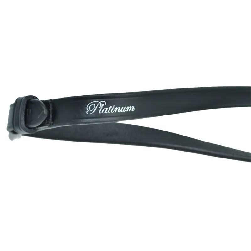 Dever Platinum Raised Rubber Grip Reins - Black-3