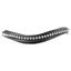 Dever Platinum Shaped Single Row Diamante Browband - Black