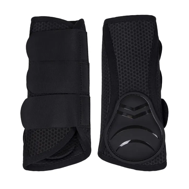 QHP Air Mesh Brushing Boots - Black-1