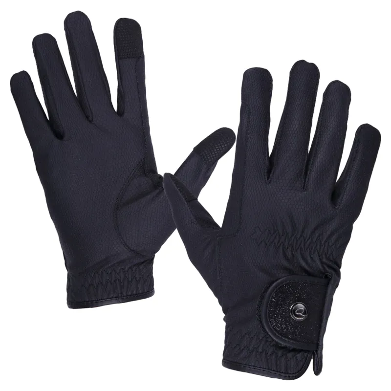 QHP Glitz Ladies Riding Gloves - Black