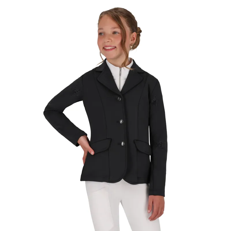 QHP Jipp Junior Girls Show Jacket - Black