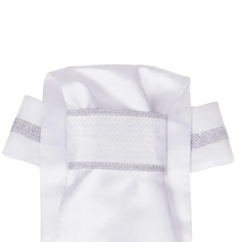 QHP Kae Stock Tie - White/Silver-1