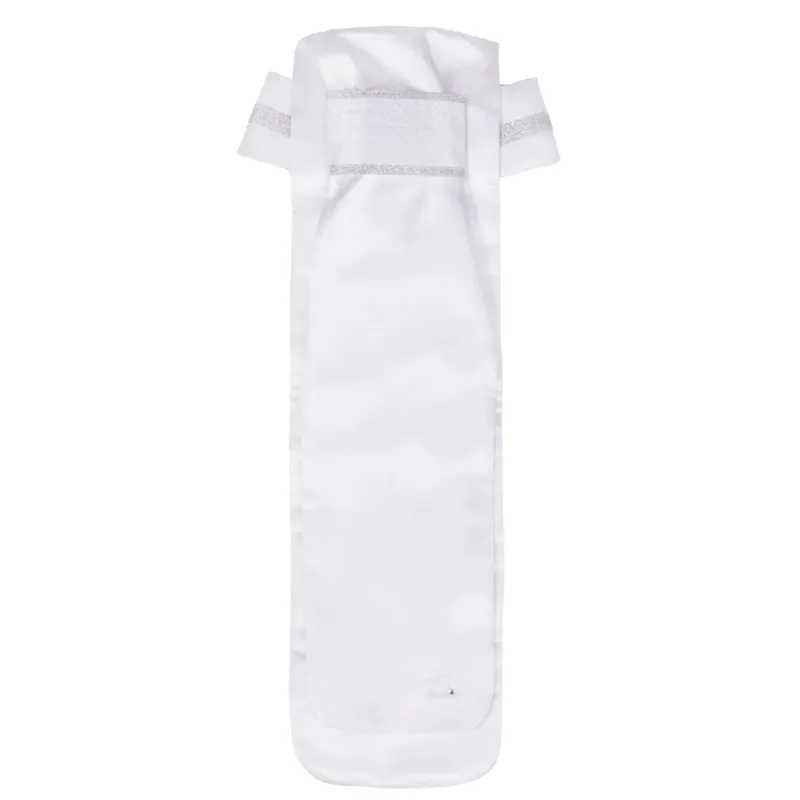 QHP Kae Stock Tie - White/Silver