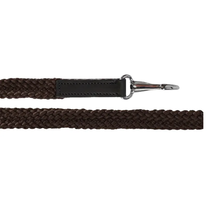 QHP Liberta Leather Rope Reins - Brown