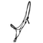 QHP Liberta Leather Rope Headcollar - Black