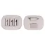 QHP Modeste Square Number Holder - White