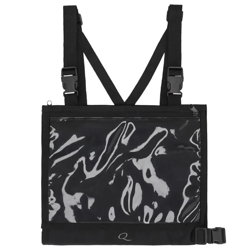 QHP Number Bib with Zipper - Black