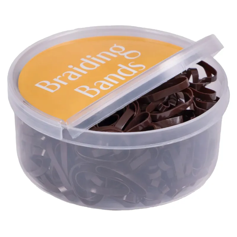 QHP Plaiting Bands in Box - Brown