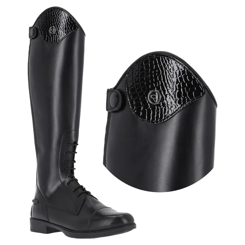 QHP Romy Riding Boot Exchangeable Top - Crocodile Black