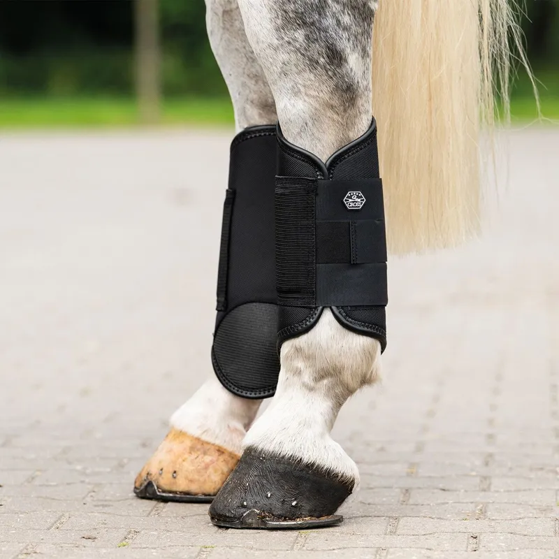 QHP Technical Eventing Tendon Boots - Black-1