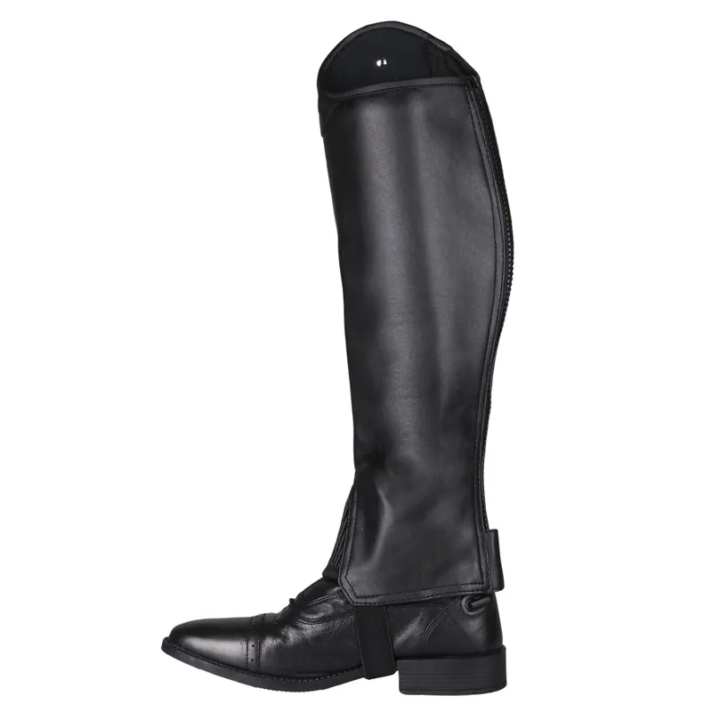 QHP Shimmer Junior Half Chaps - Black-1