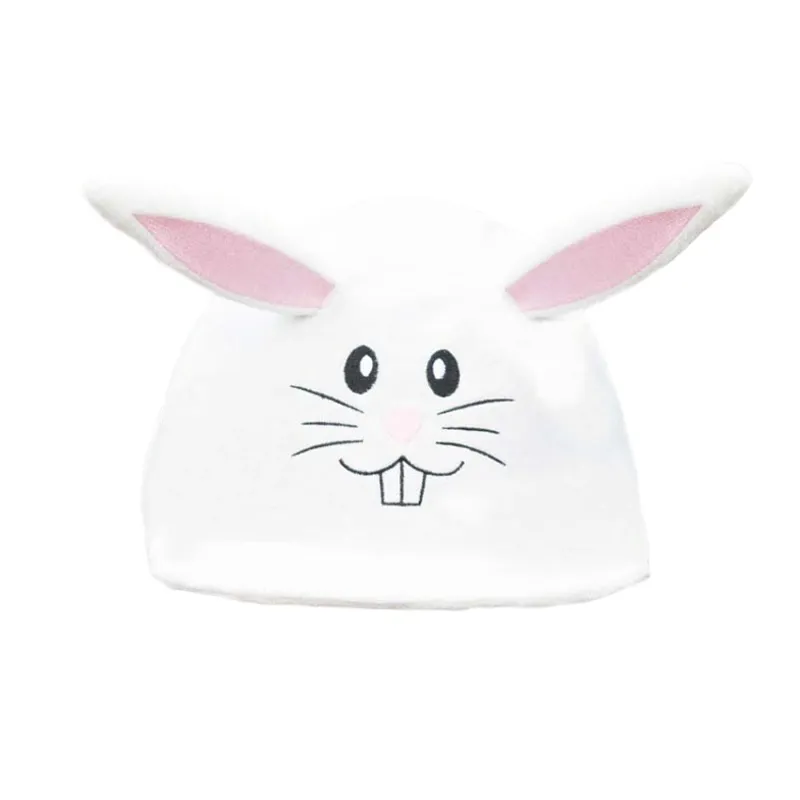 QHP Easter Bunny Novelty Hat Silk - White
