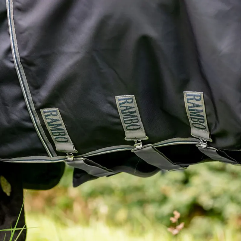 Rambo Optimo 0g Turnout Rug with 400g Liner - Navy/Thunderstorm Grey-6