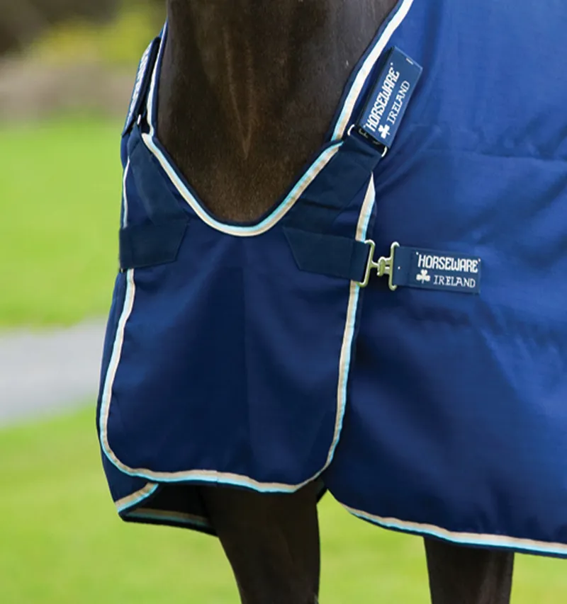 Rambo Optimo Plus 400g Heavy Stable Rug - Navy/Thunderstorm Grey-6
