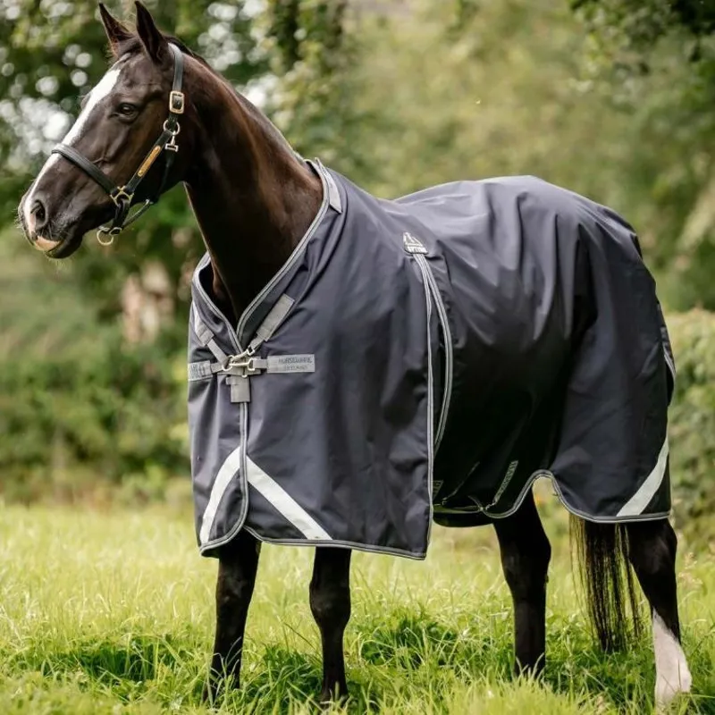 Rambo Optimo Outer Only 0g Turnout Rug - Navy/Thunderstorm Grey/Silver