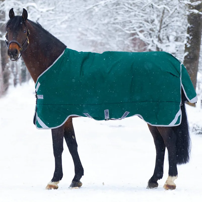 Rambo Original Lite 0g Turnout Rug with Leg Arches - Green - 7ft3