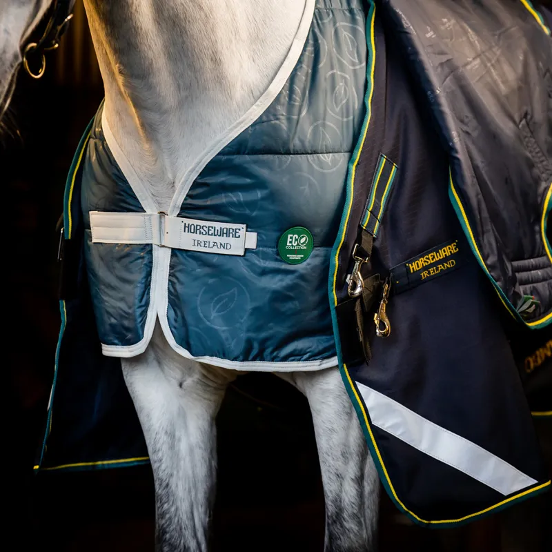 Rambo Duo Force 2.0 100g Turnout Rug with 2 Eco Liners Bundle - Navy-6