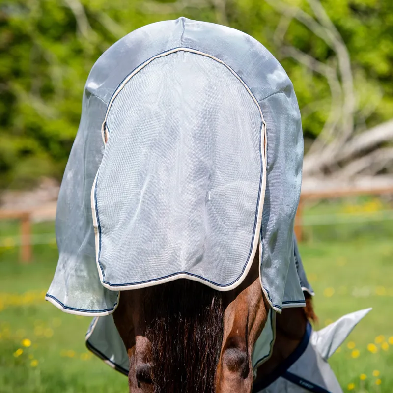 Rambo Protector Detach-A-Neck Fly Rug - Silver/Navy/White/Beige-2