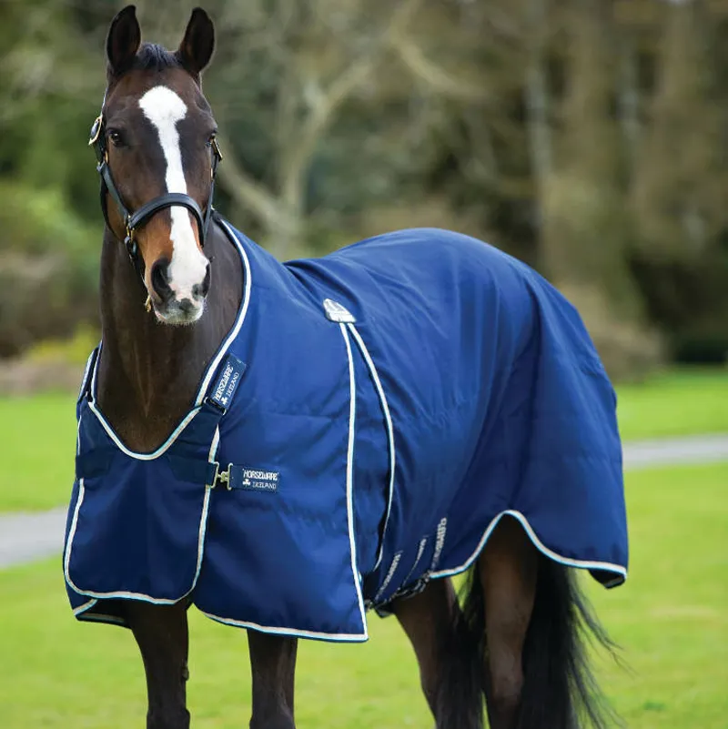 Rambo Optimo Stable Sheet - Navy/Beige/Blue-1