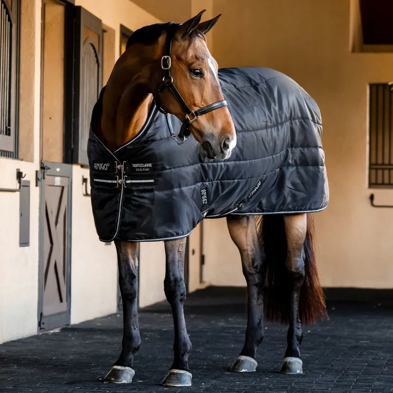 Amigo Ripstop Insulator 50g Standard Neck Stable Rug - Black/Black/Silver