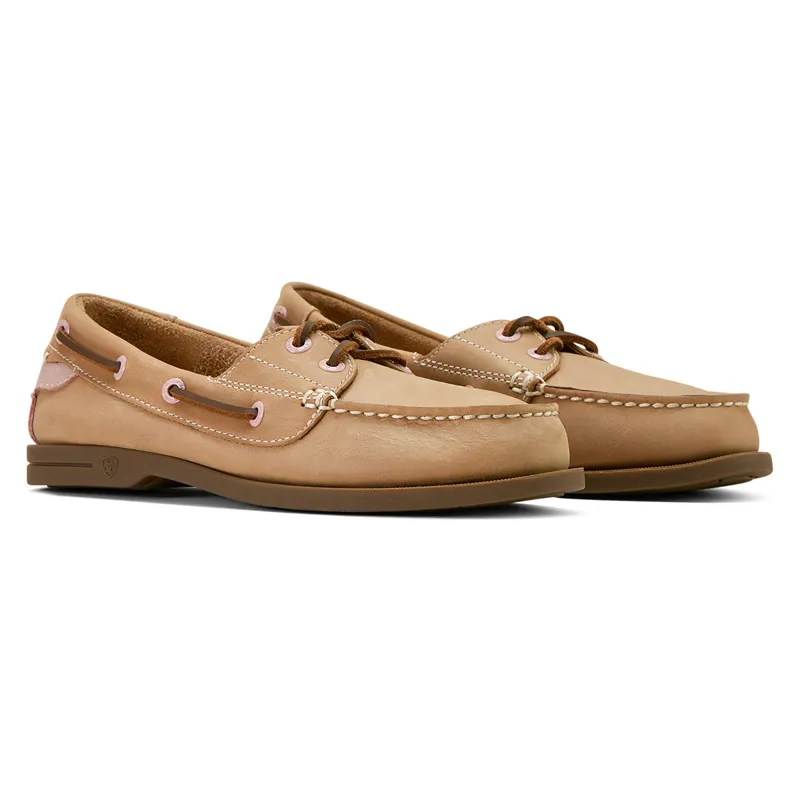 Ariat Antigua Womens Deck Shoe - Natural Tan-1