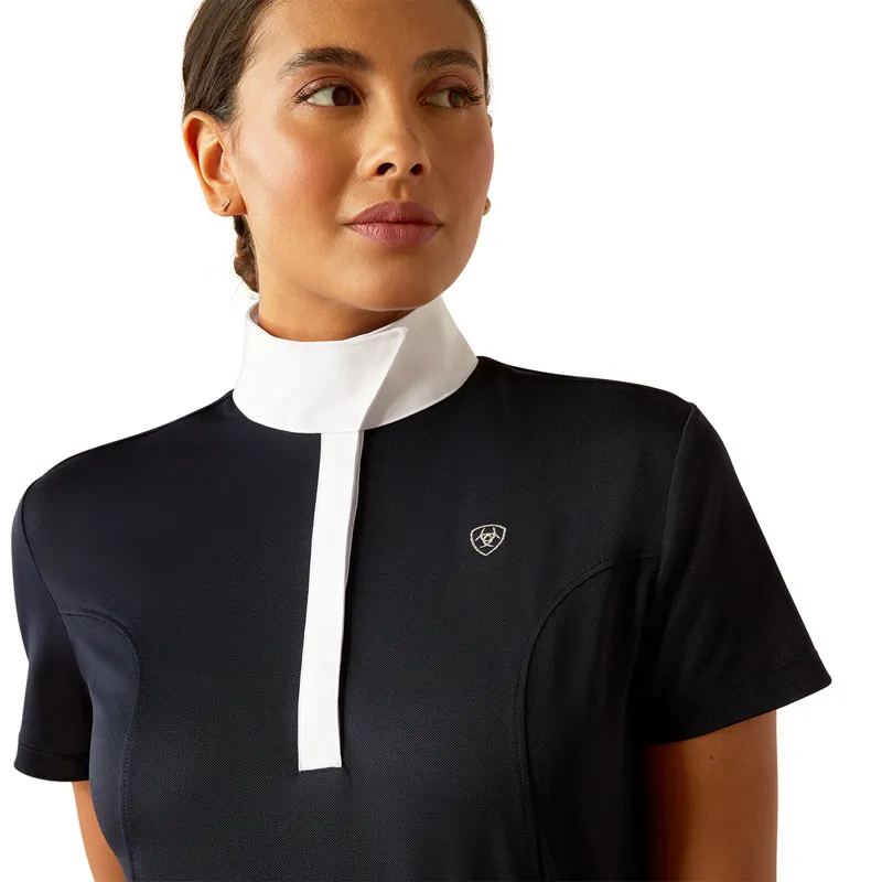 Ariat Aptos Short Sleeve Ladies Show Shirt - Show Navy-2