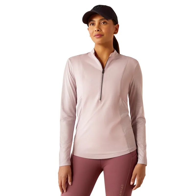 Ariat Breathe 1/4 Zip Ladies Base Layer - Sea Fog