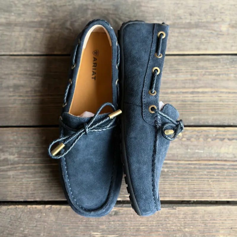Ariat Margot Womens Driving Moccasins - Navy Suede-6