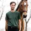 Ariat Vertical Logo Mens Tee - Monstera