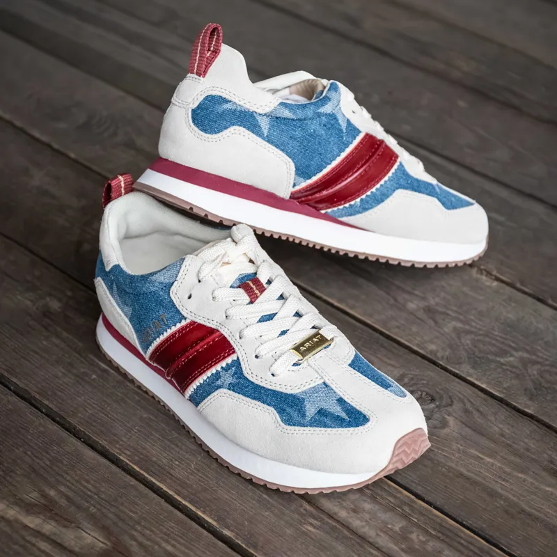Ariat Ranch Runner Womens Trainers - Patriotic-9